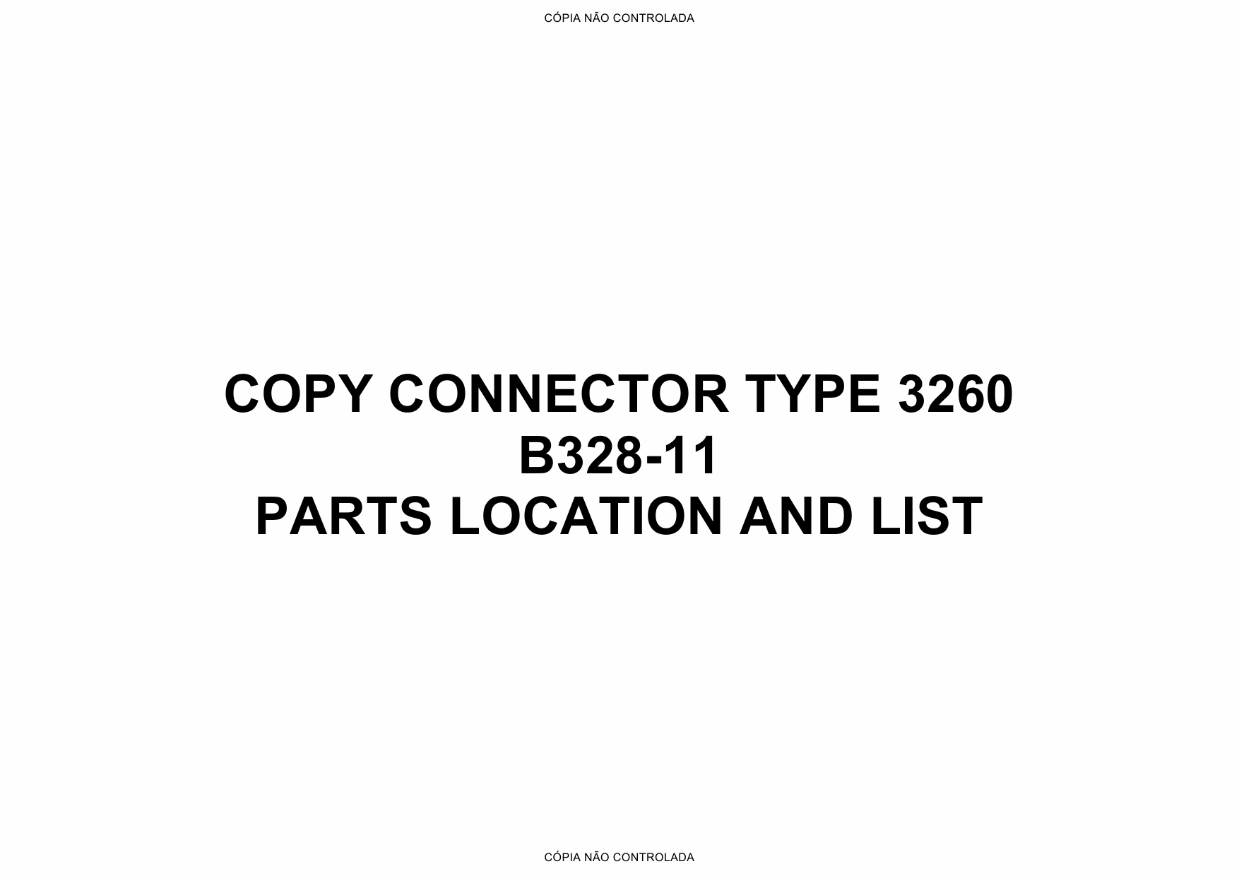 RICOH Options B328-11 COPY-CONNECTOR-TYPE-3260 Parts Catalog PDF download-1